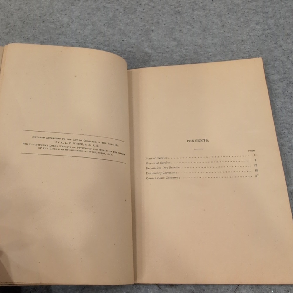 Vtg Knights of Pythias Pythian Service Book Ritual Manual Lot of 2 1890s 1947 - Picture 5 of 5